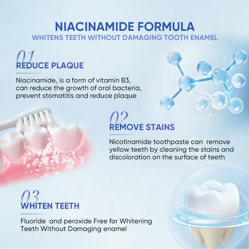 ✨ 🦷 Niacinamide Whitening Toothpaste - For Healthier, Whiter Teeth!